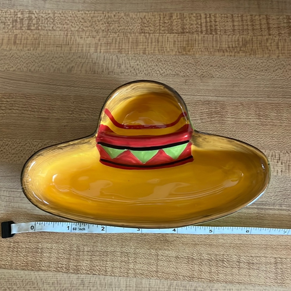 New Mexican Hat Ceramic Dish For Salt And Lime